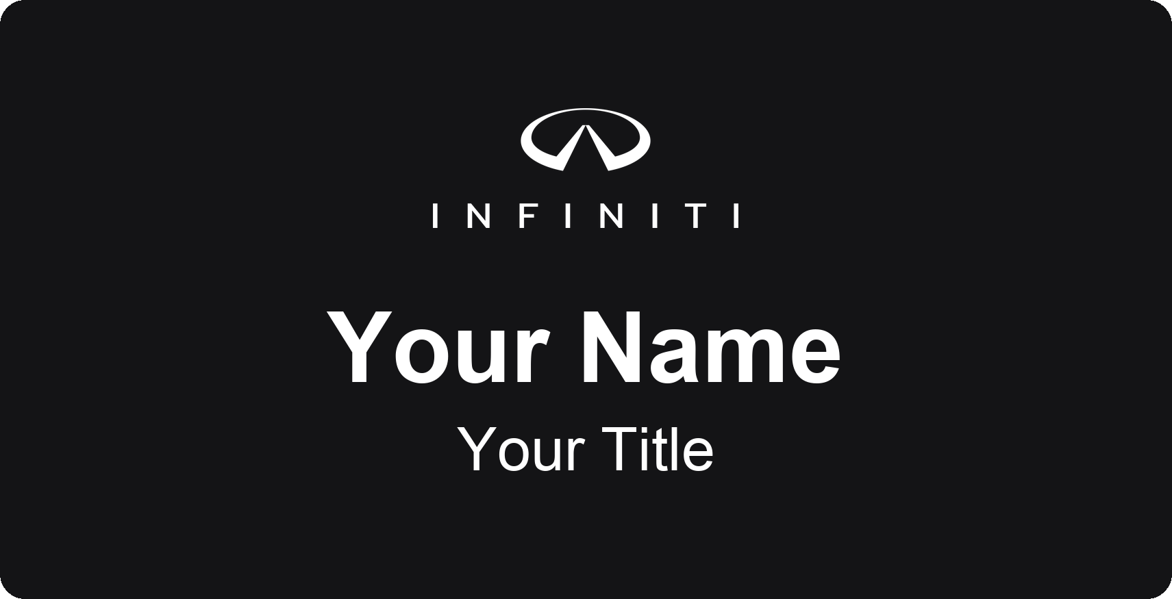 Infiniti Badge, Black, No Border