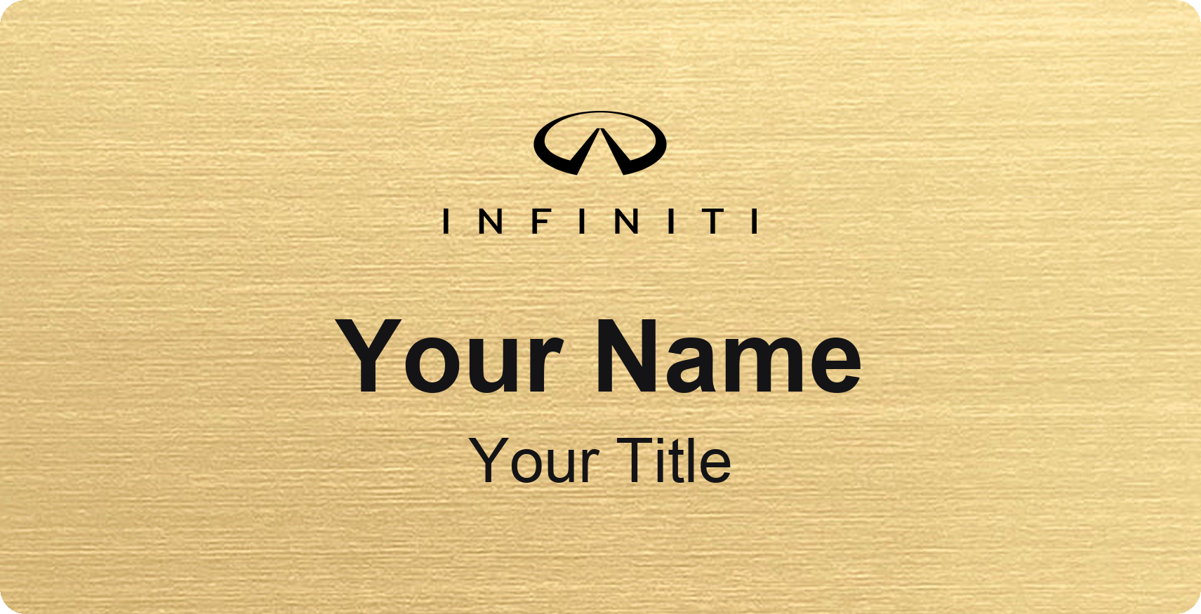 Infiniti Badge, Gold Metallic, No Border