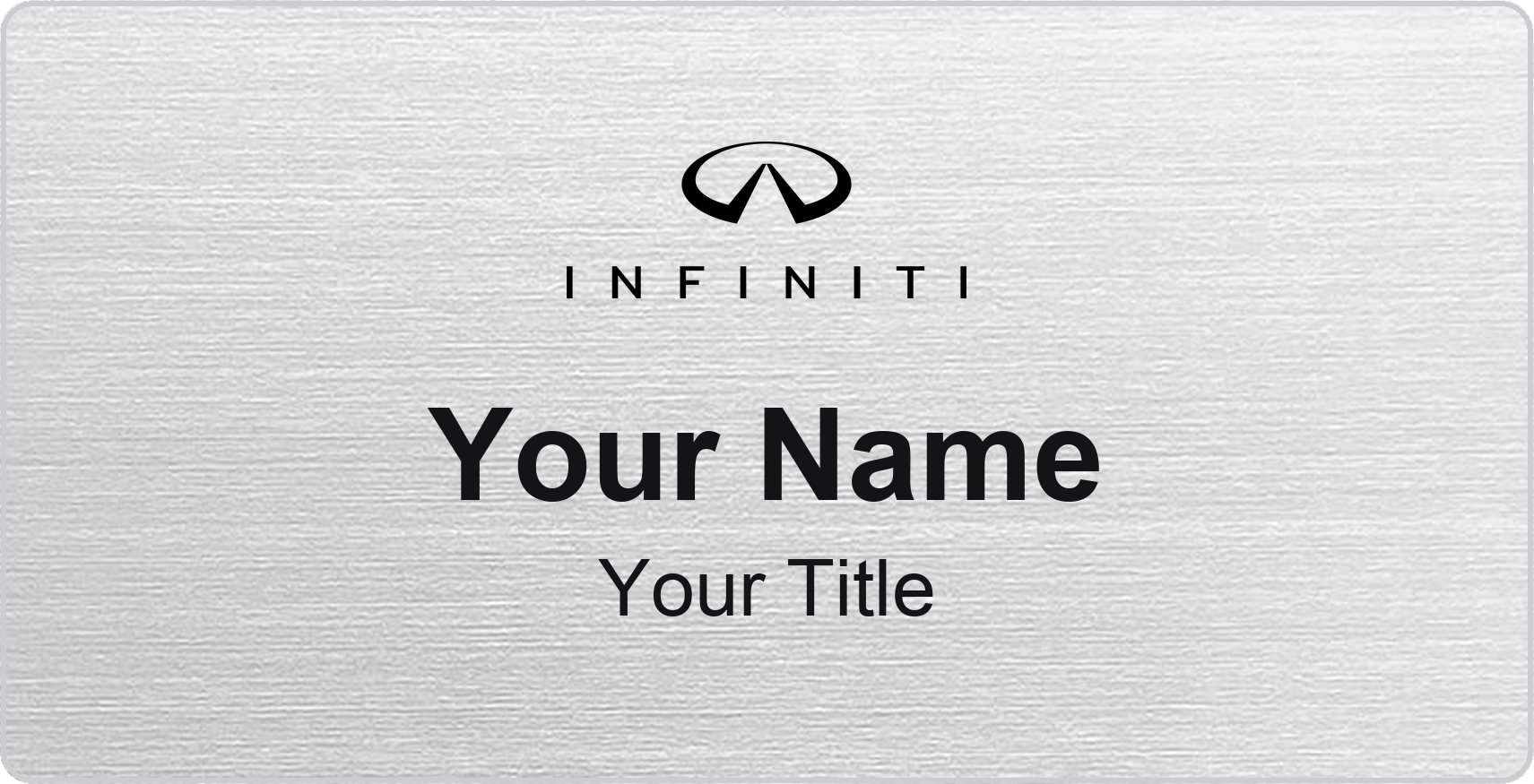 Infiniti Badge, Silver Metallic, No Border