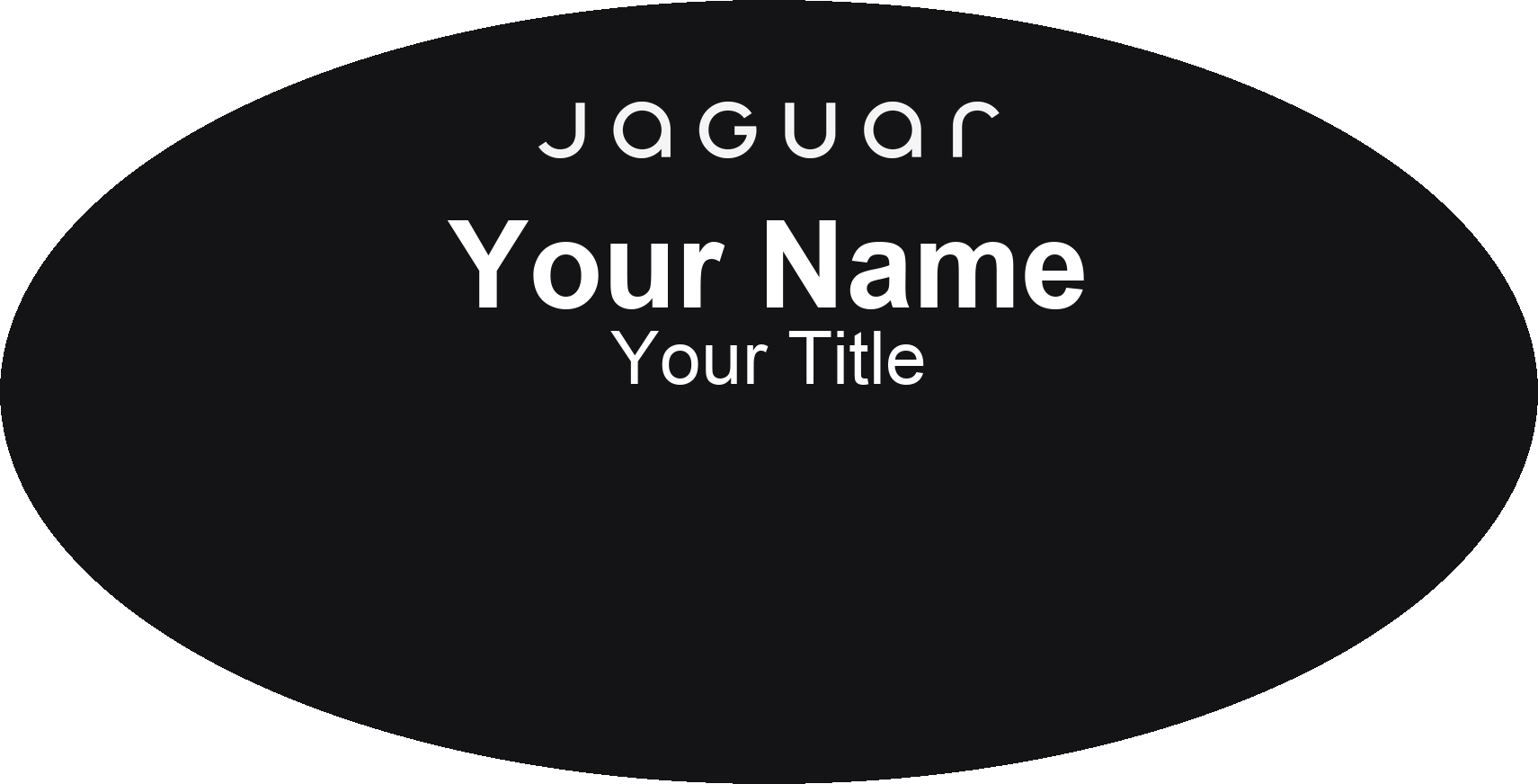 Jaguar dealership name badge Black, No Border