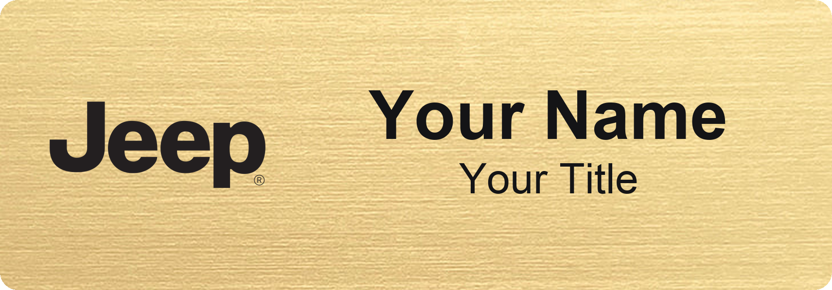 Jeep Badge, Gold Metallic, No Border