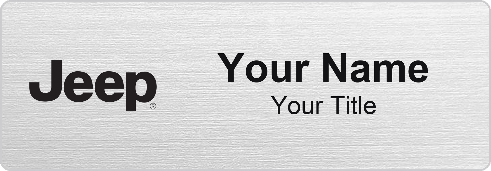 Jeep Badge, Silver Metallic, No Border