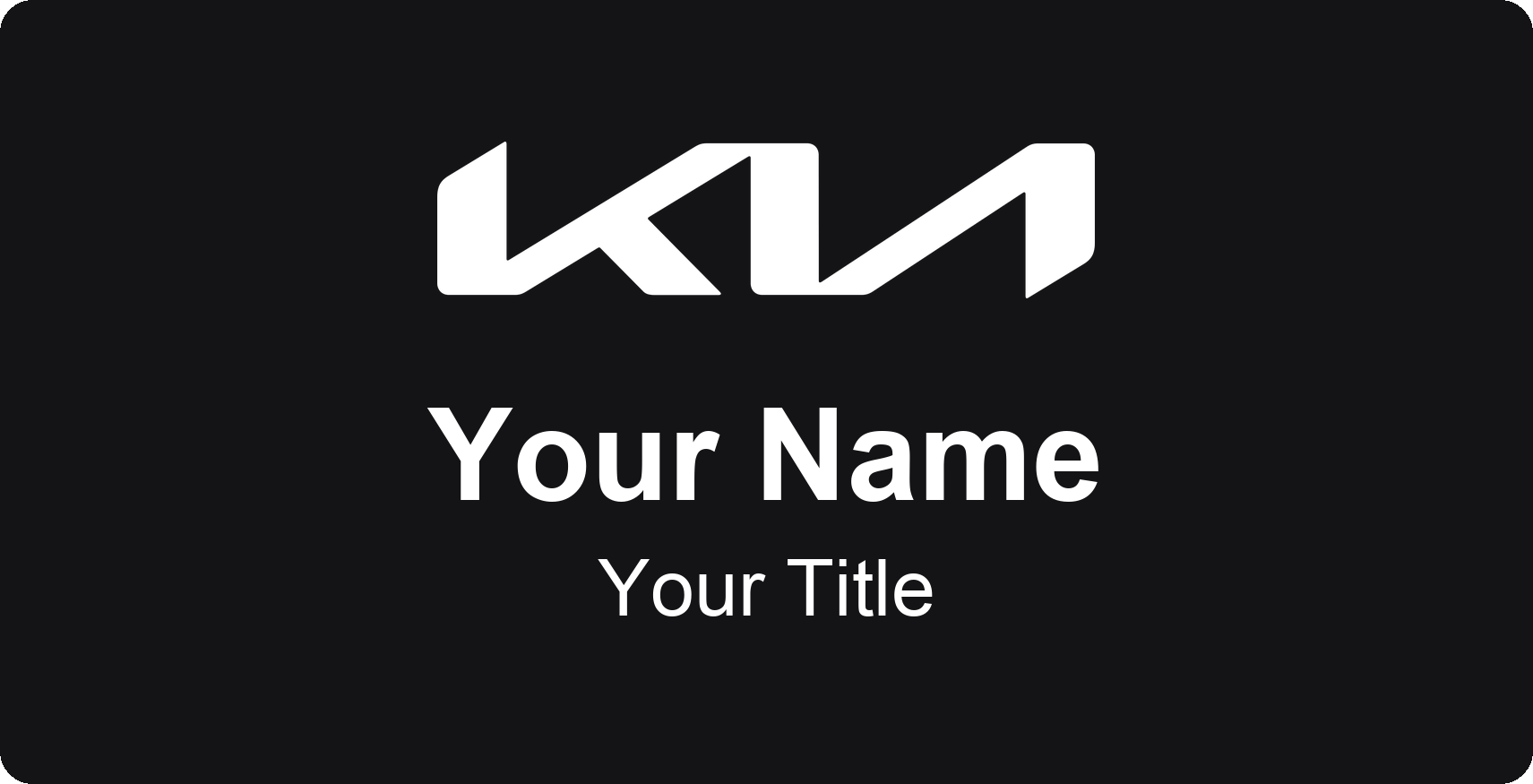Kia Badge, Black, No Border