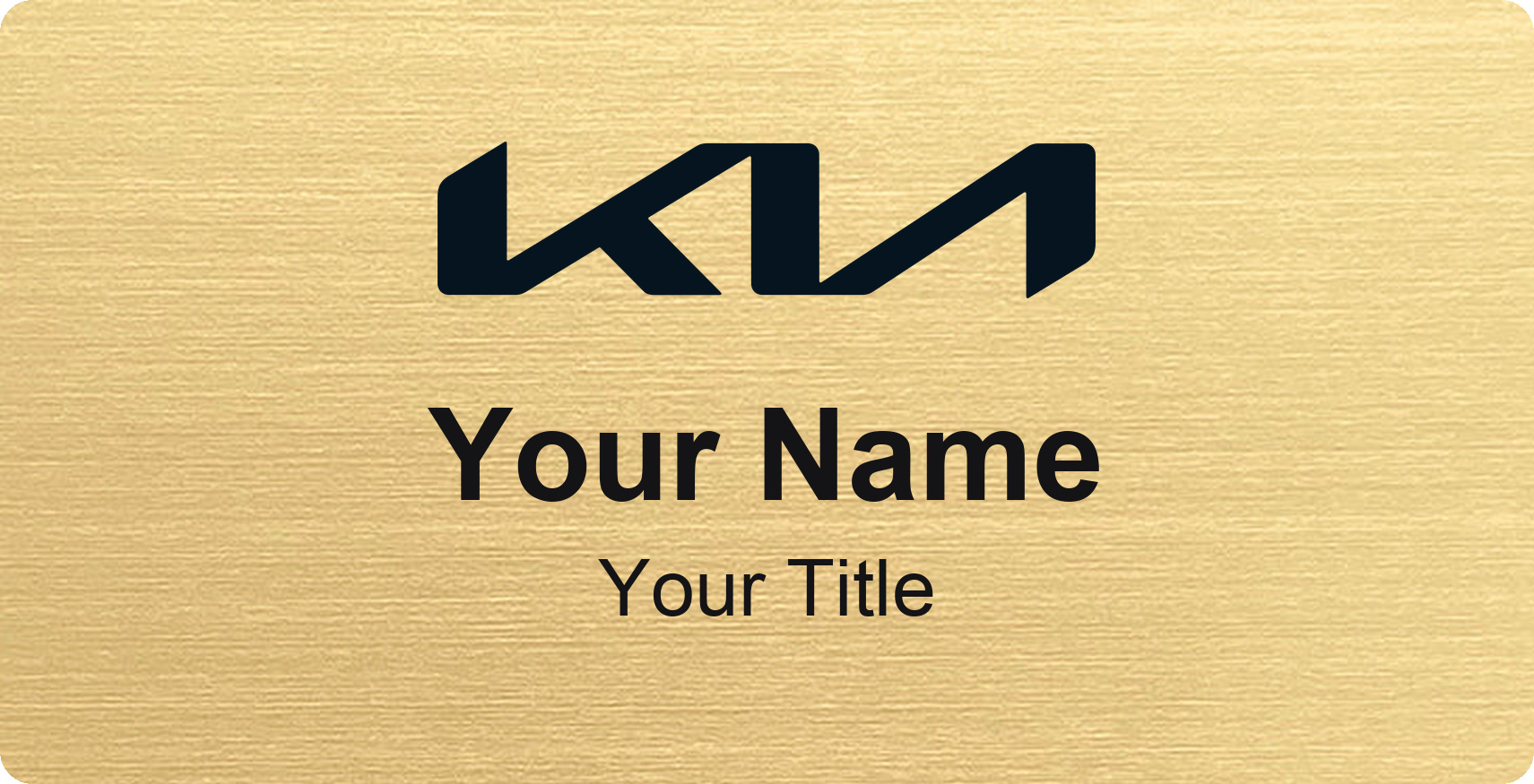Kia Badge, Gold Metallic, No Border