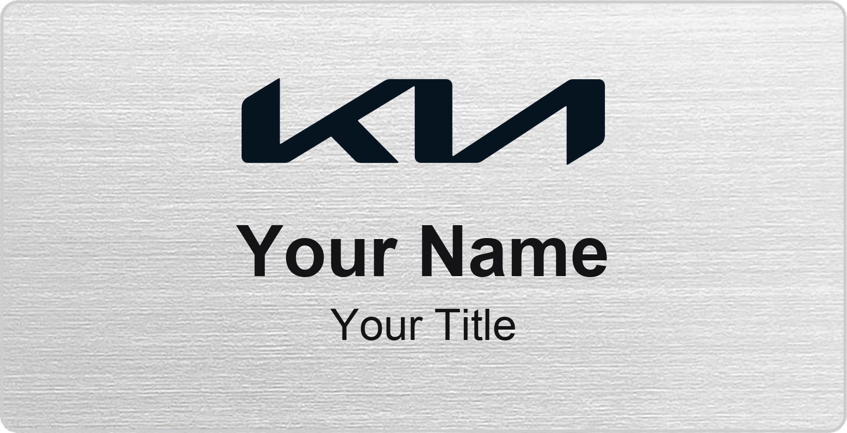 Kia Badge, Silver Metallic, No Border