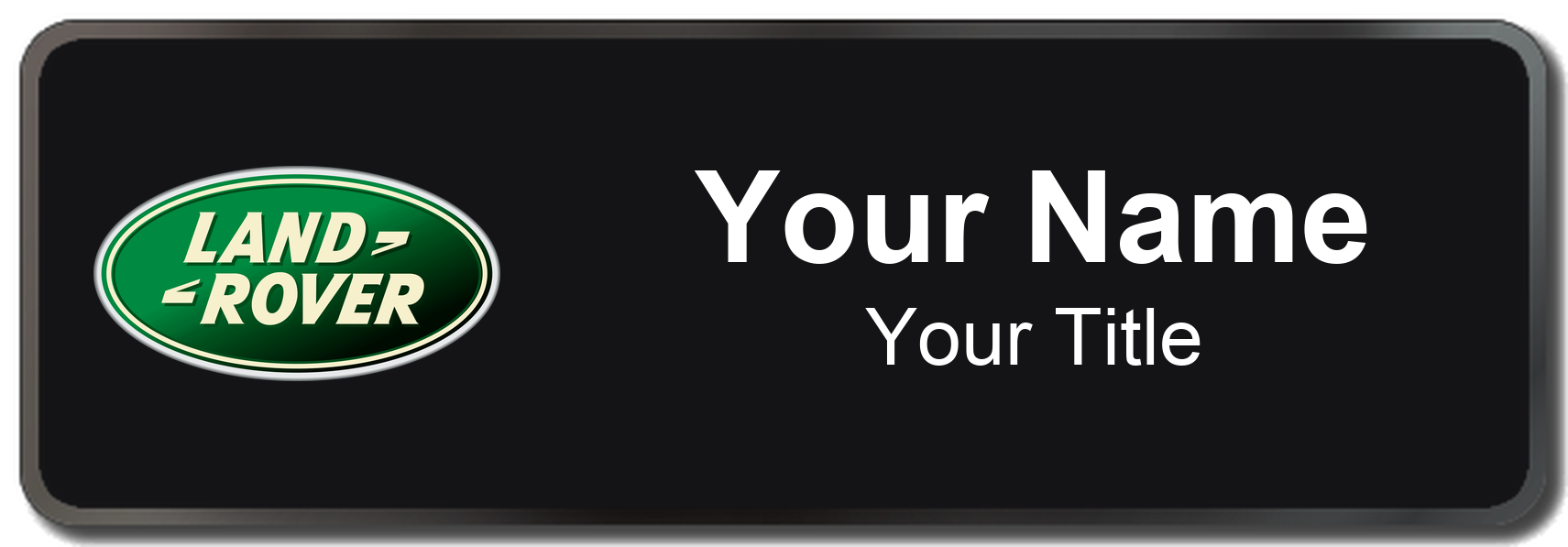 Land Rover Badge, Black, Black Border