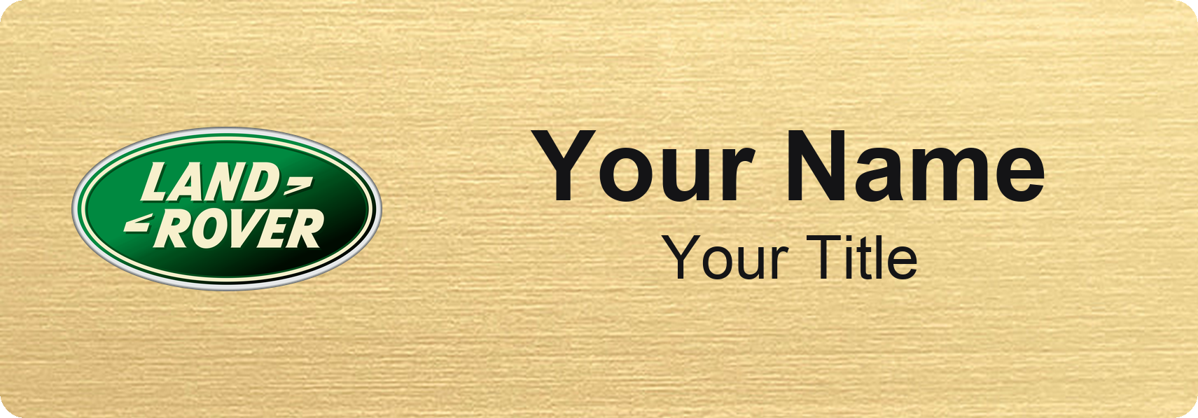 Land Rover Badge, Gold Metallic, No Border