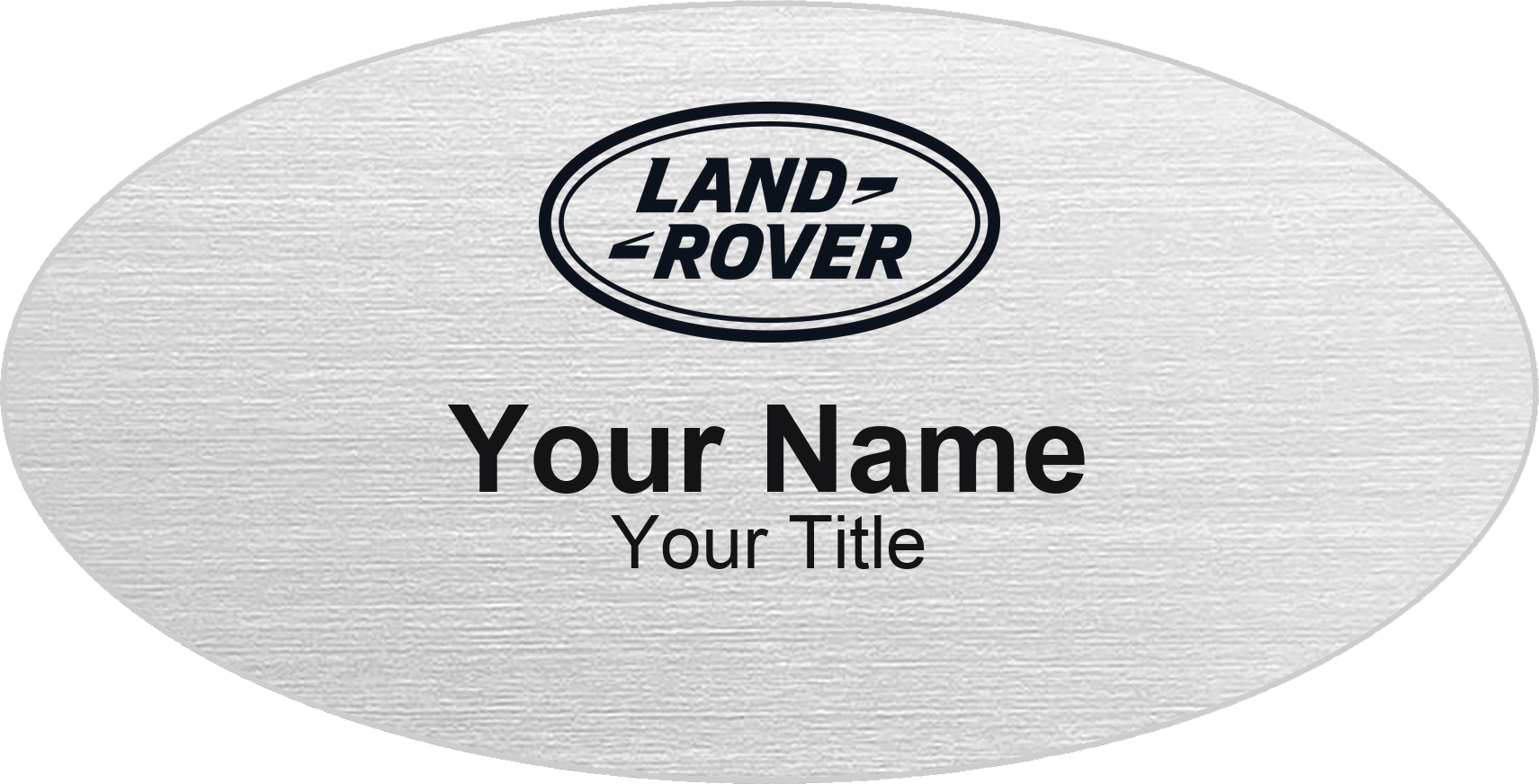 Land Rover dealership name badge Silver Metallic, No Border