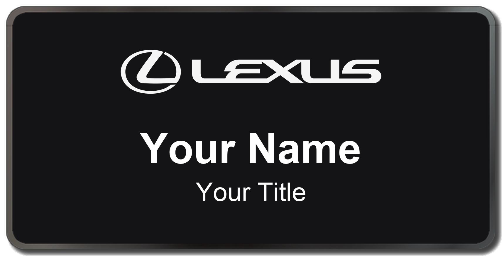 Lexus Badge, Black, Black Border