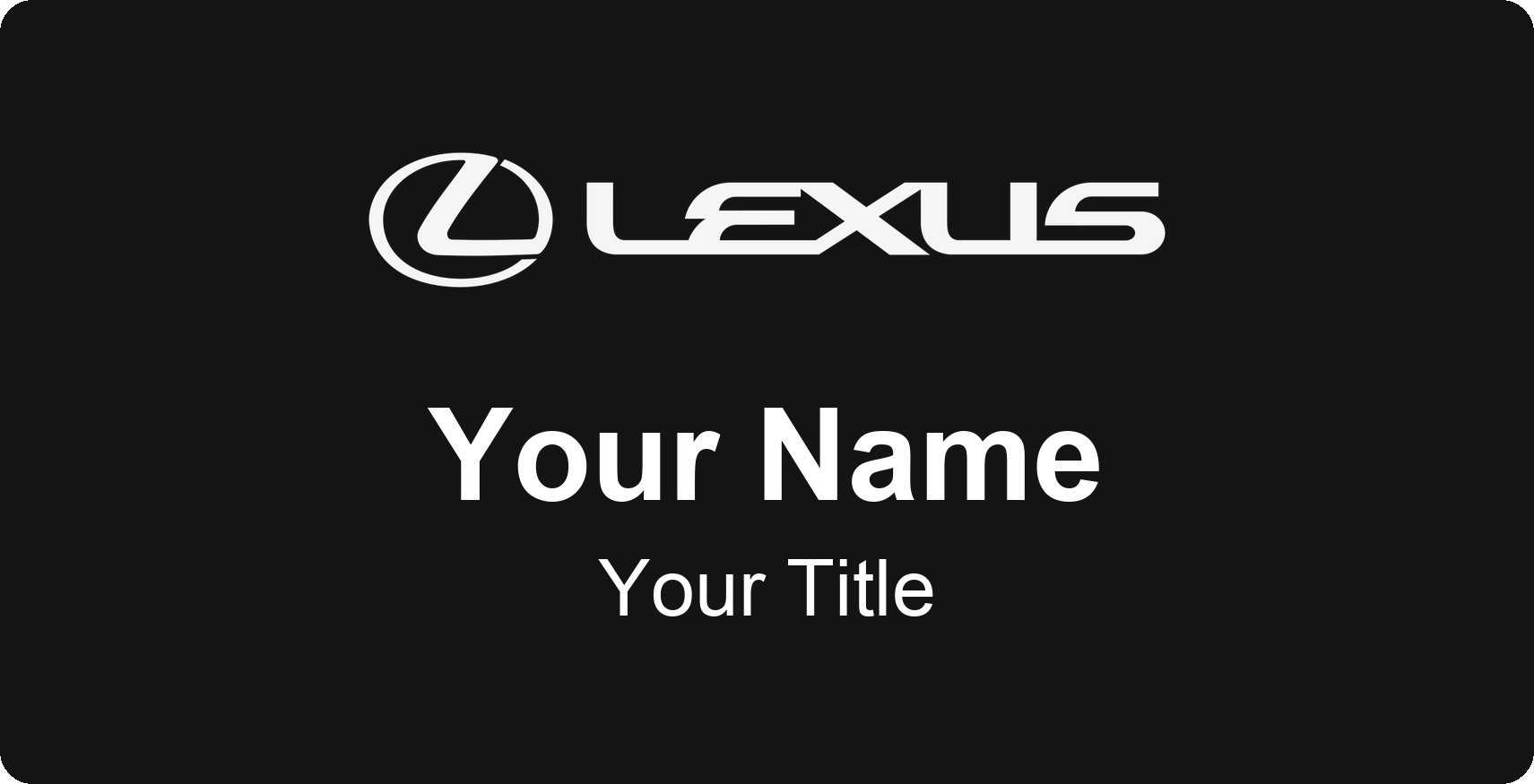 Lexus Badge, Black, No Border
