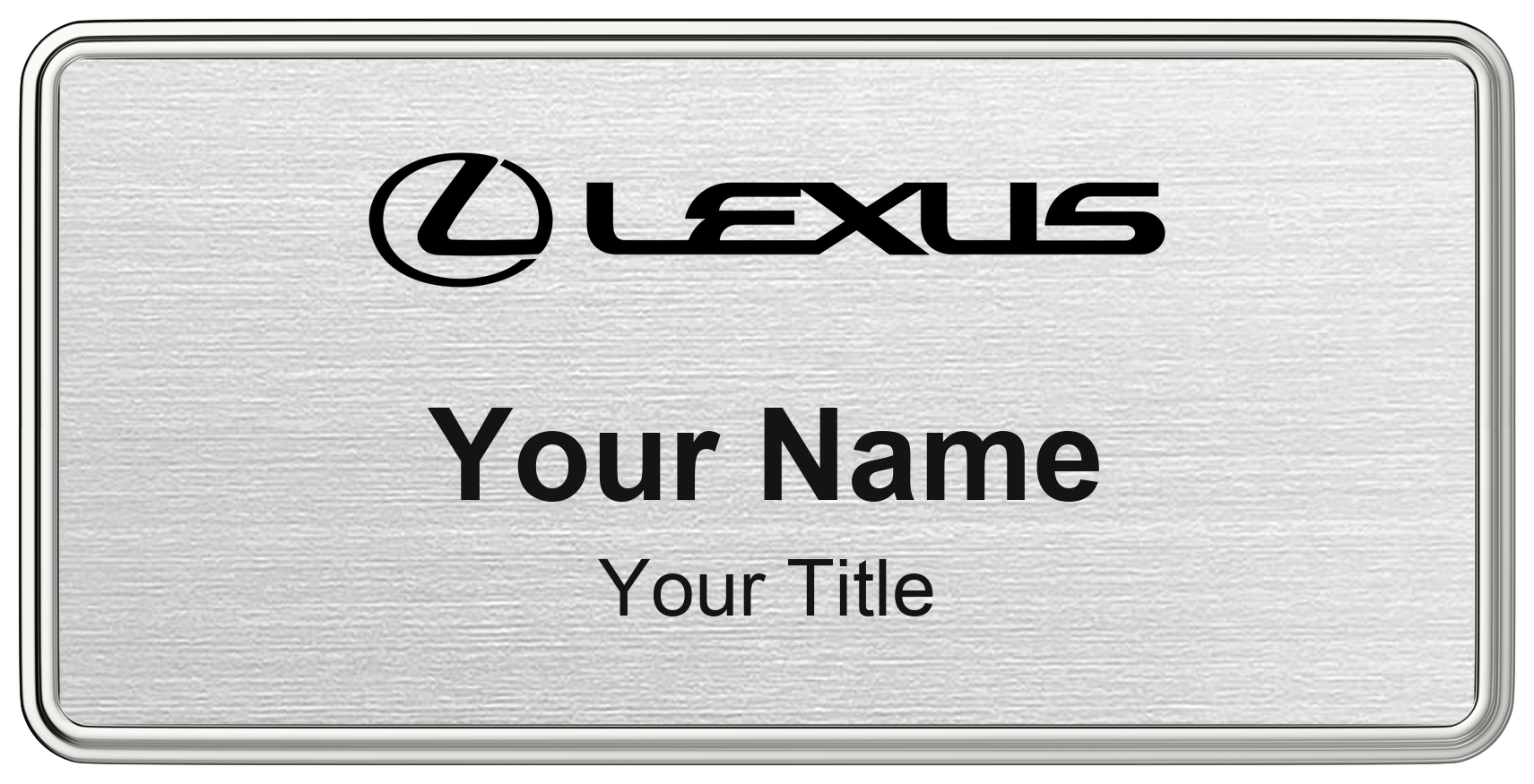 Lexus Badge, Silver Metallic, Silver Border