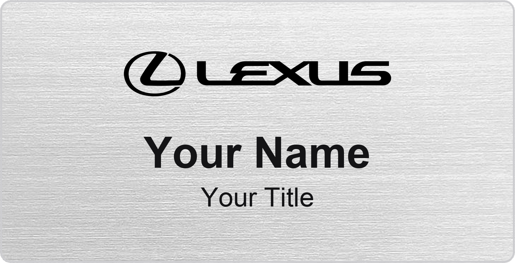 Lexus Badge, Silver Metallic, No Border