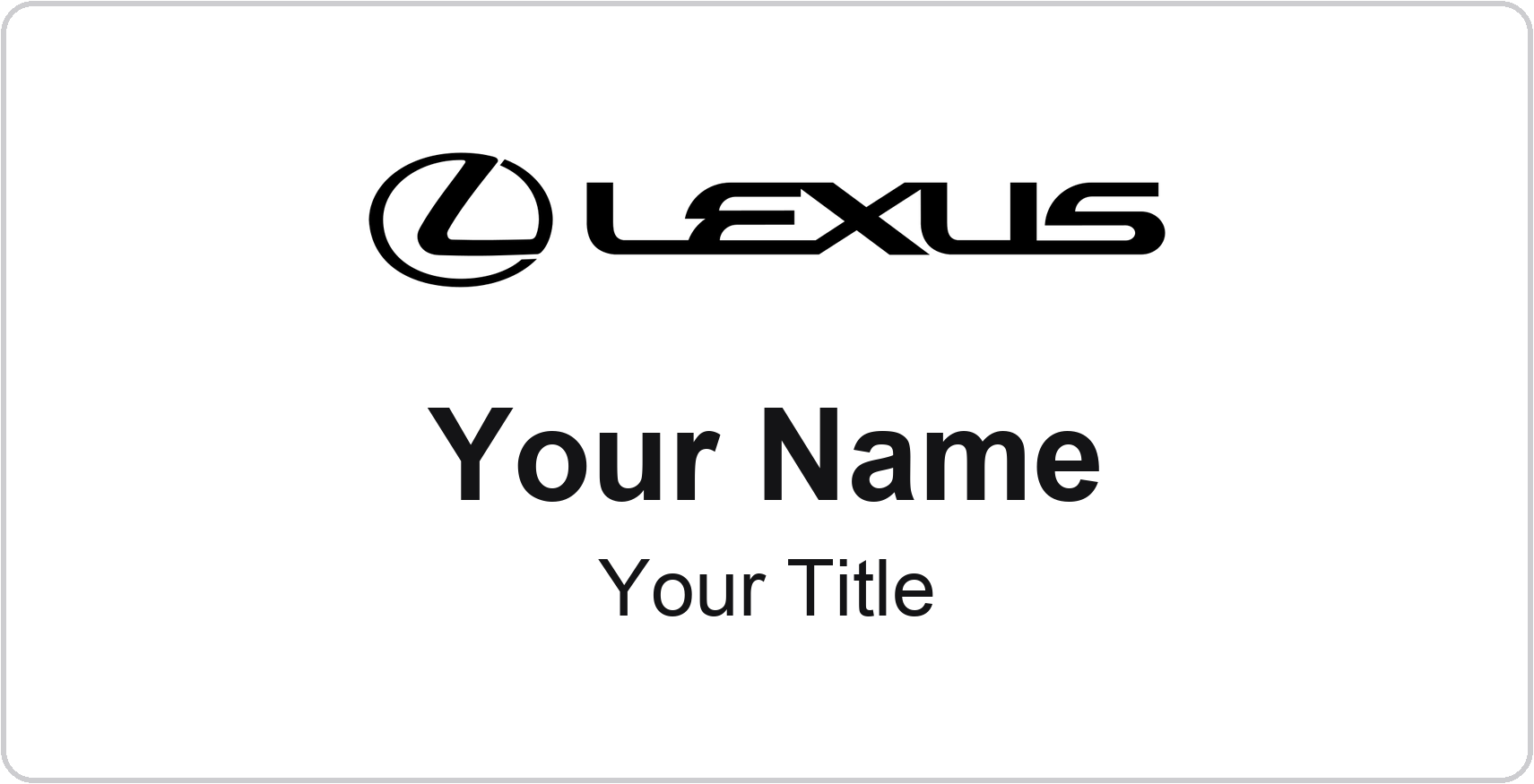 Lexus Badge, White, No Border