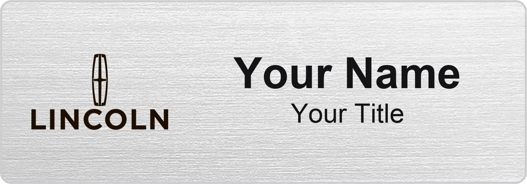 Lincoln Badge, Silver Metallic, No Border