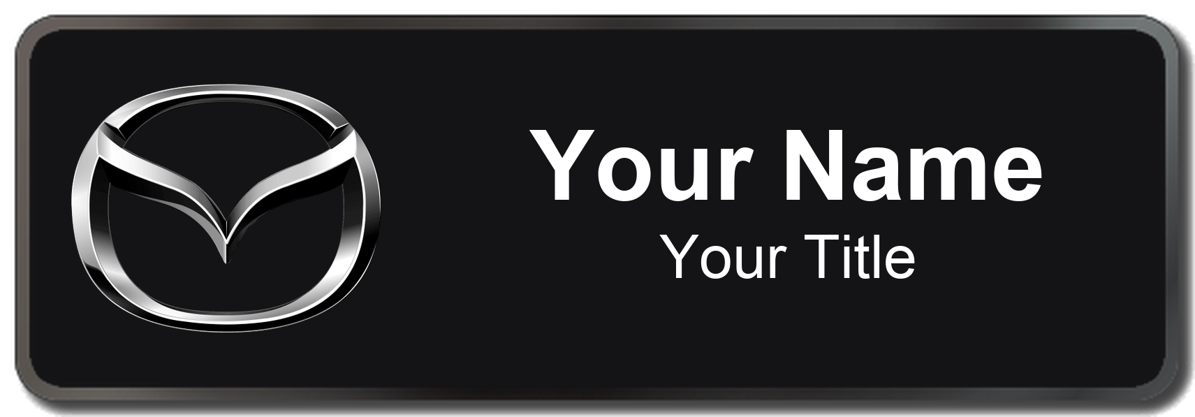 Mazda Badge, Black, Black Border
