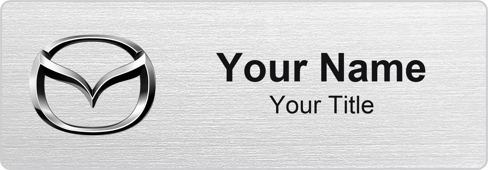 Mazda Badge, Silver Metallic, No Border