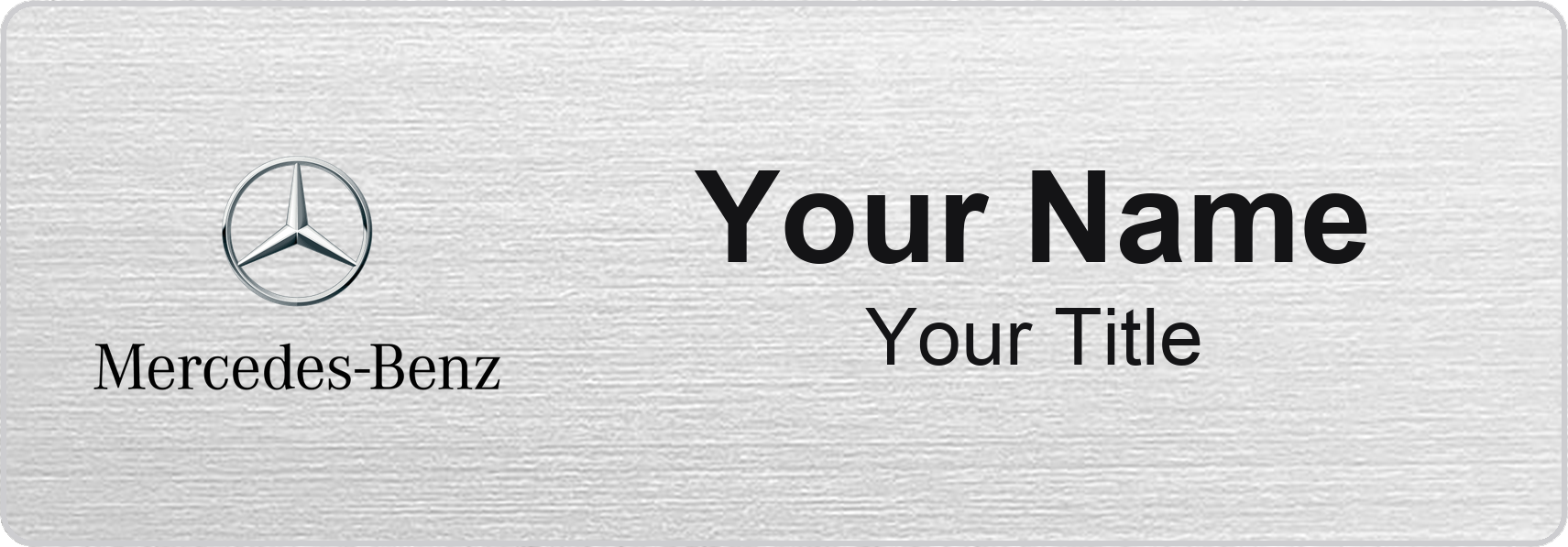 Mercedes-Benz Badge, Silver Metallic, No Border
