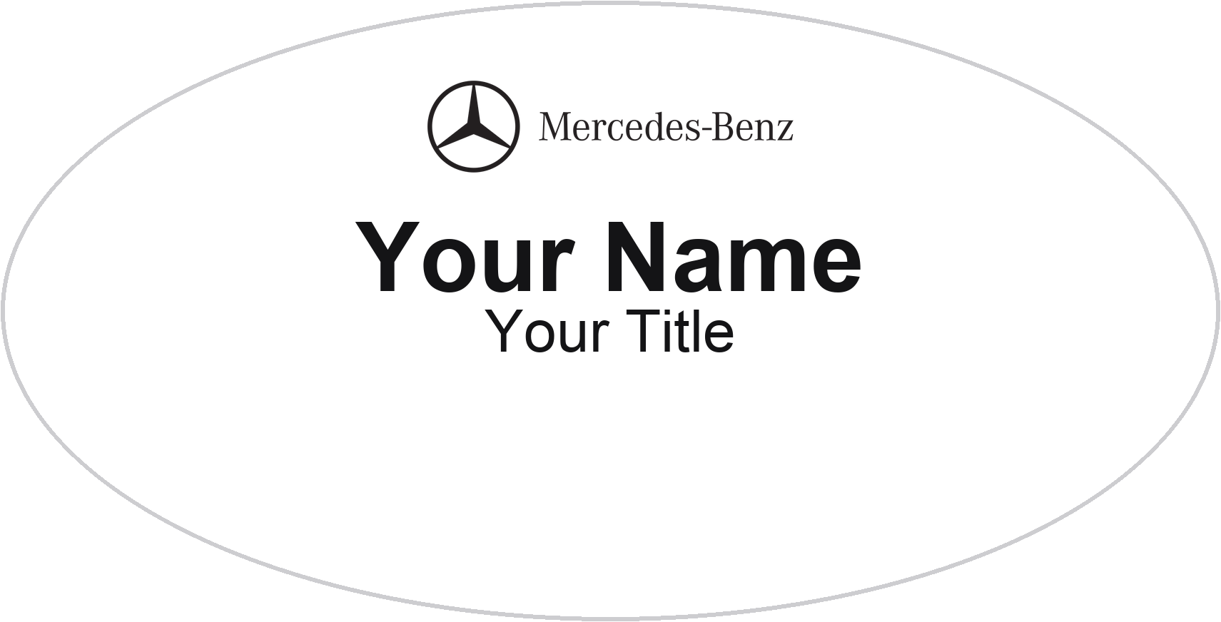 Mercedes-Benz dealership name badge White, No Border