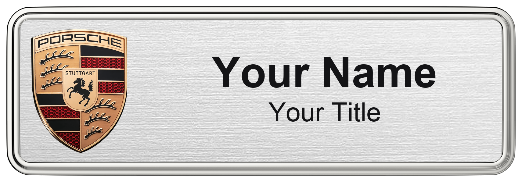 Porsche Dealership Name Badges