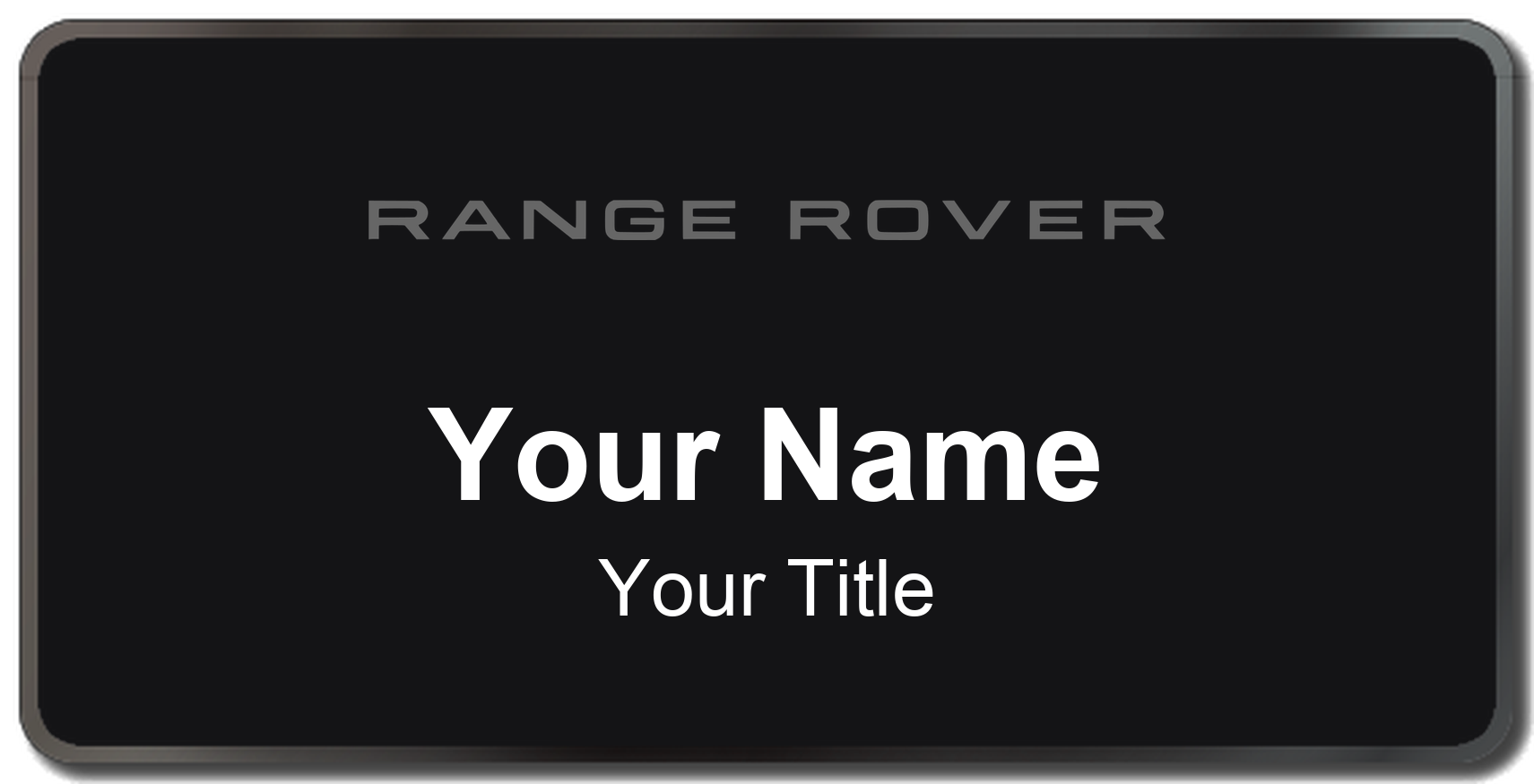 Range Rover Badge, Black, Black Border