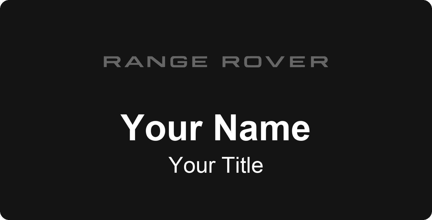 Range Rover Badge, Black, No Border