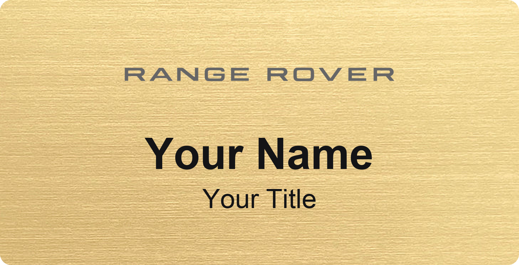 Range Rover Badge, Gold Metallic, No Border
