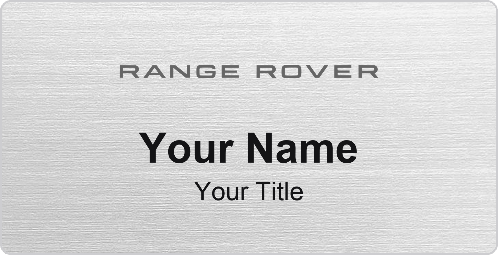 Range Rover Badge, Silver Metallic, No Border