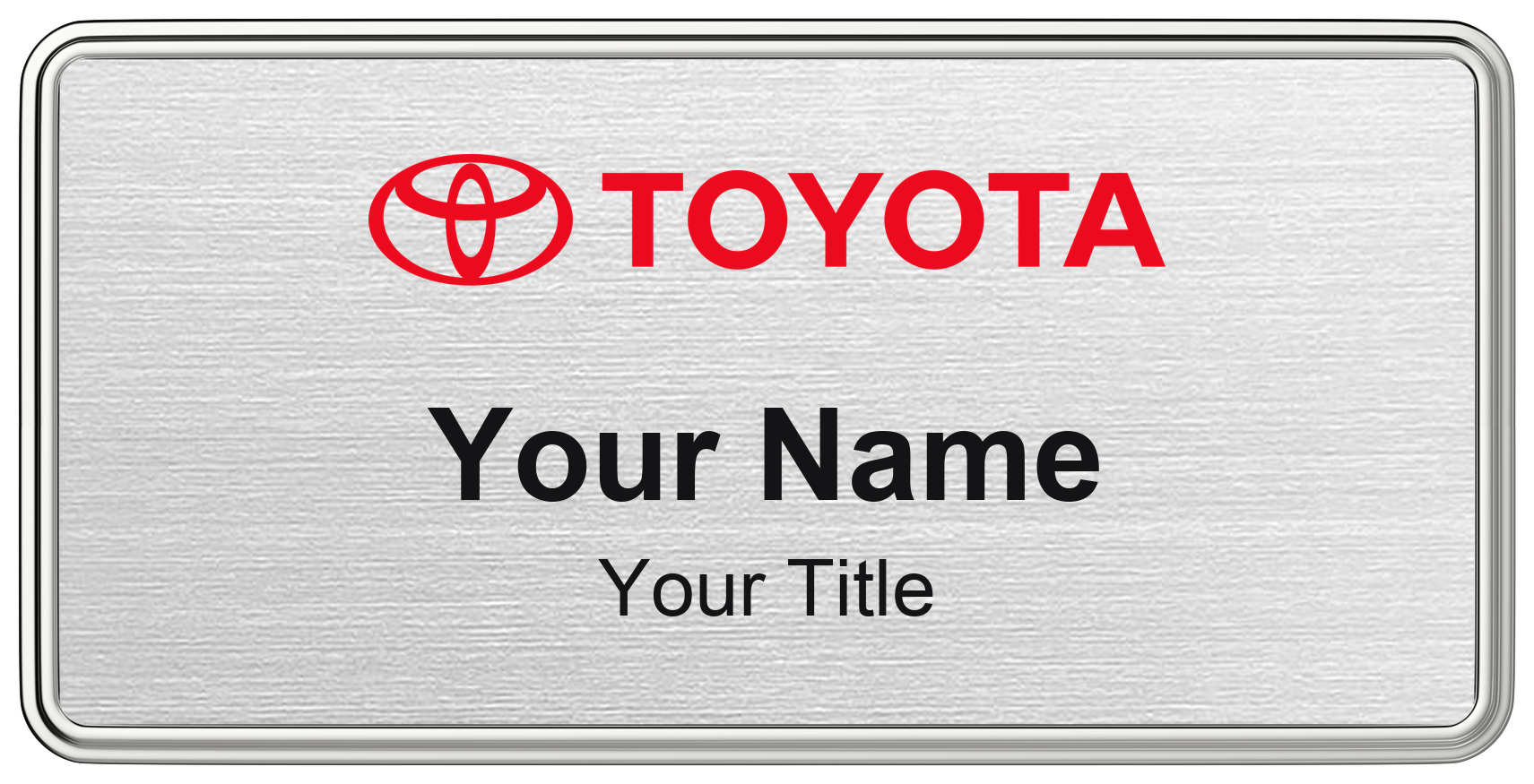 Toyota Badge, Silver Metallic, Silver Border