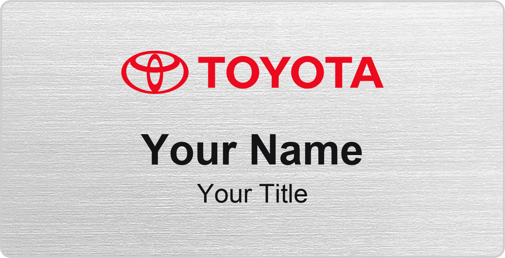 Toyota Badge, Silver Metallic, No Border