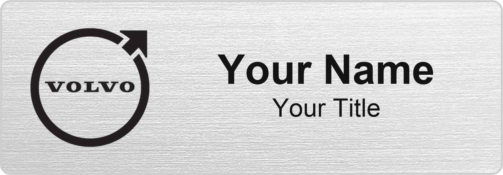 Volvo Badge, Silver Metallic, No Border
