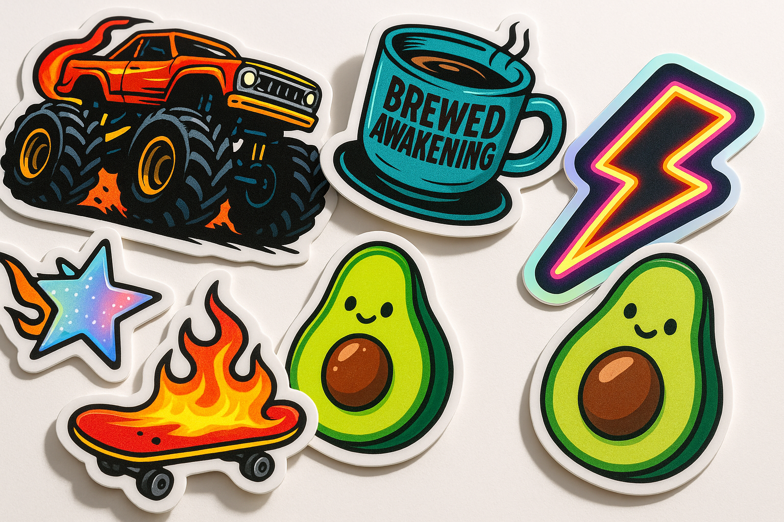 Custom Die Cut Stickers Collection - Waterproof Vinyl