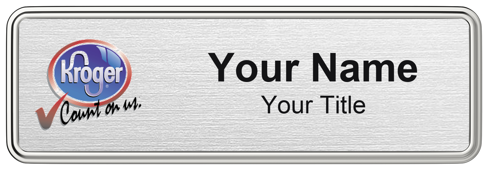 Kroger grocery store name badge