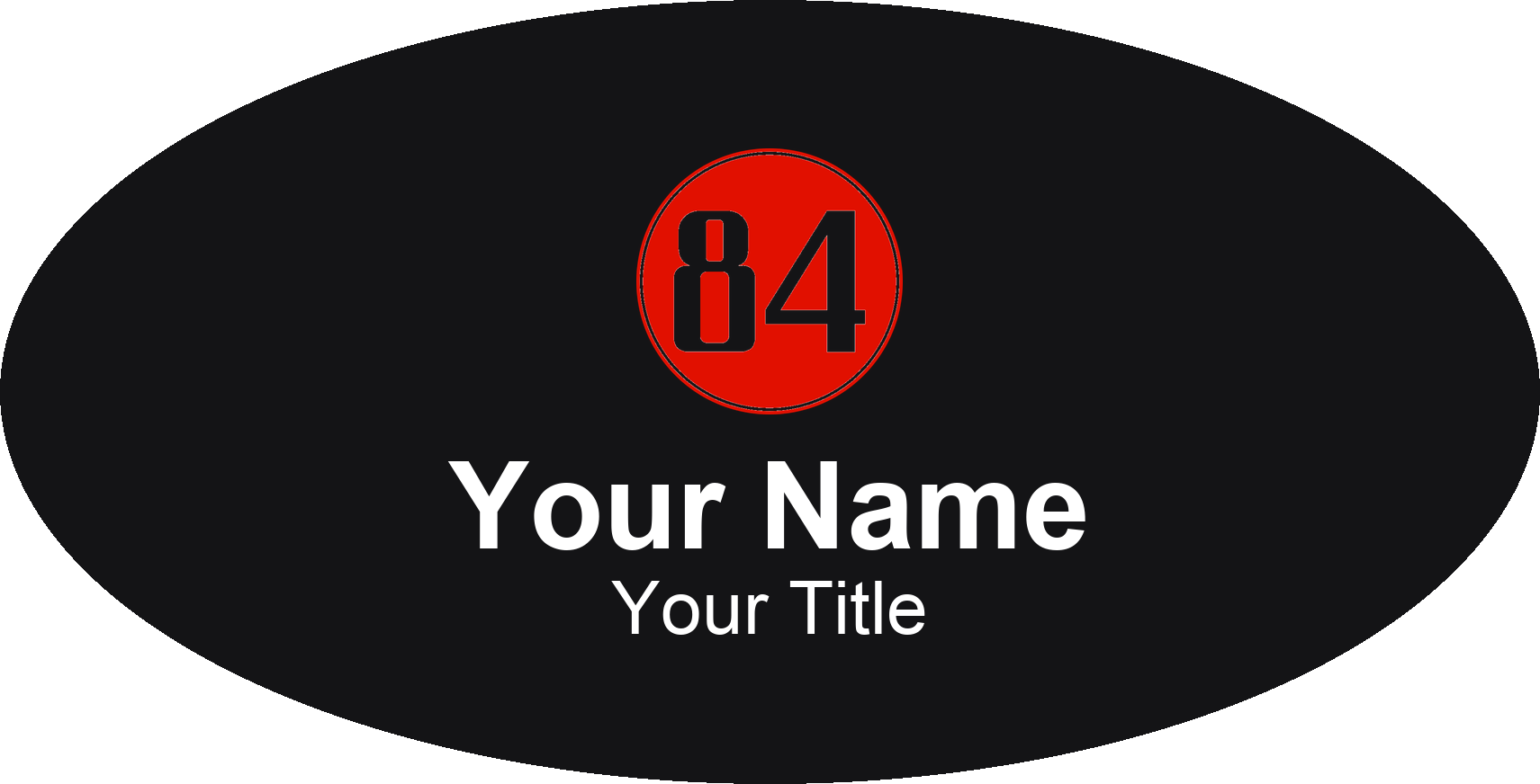 84 Lumber hardware store name badge Black, No Border