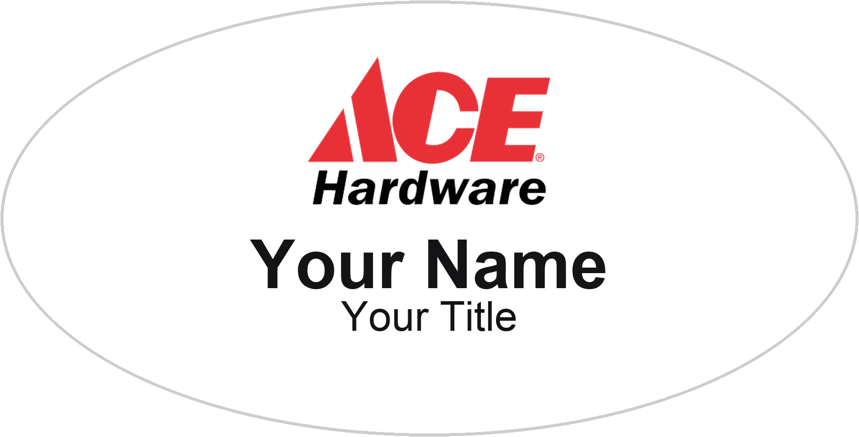 Ace Hardware hardware store name badge White, No Border