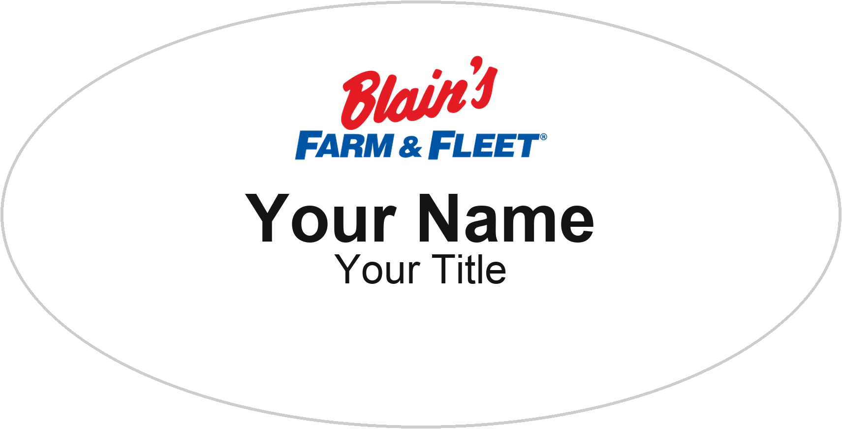 Blain's Farm & Fleet hardware store name badge White, No Border