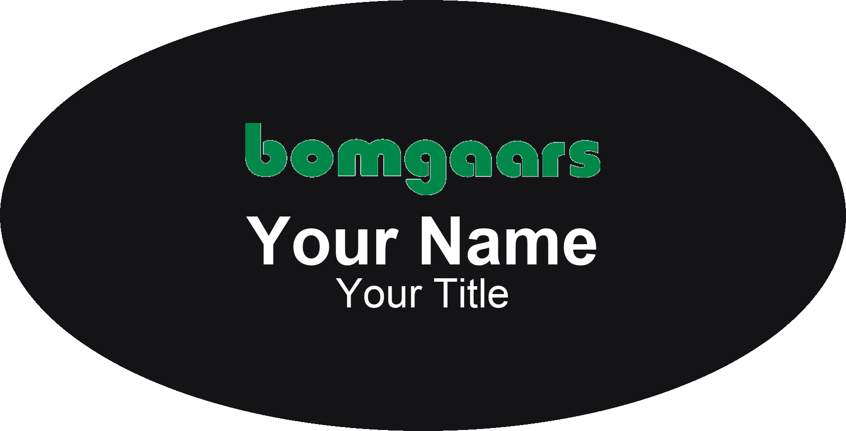Bomgaars hardware store name badge Black, No Border