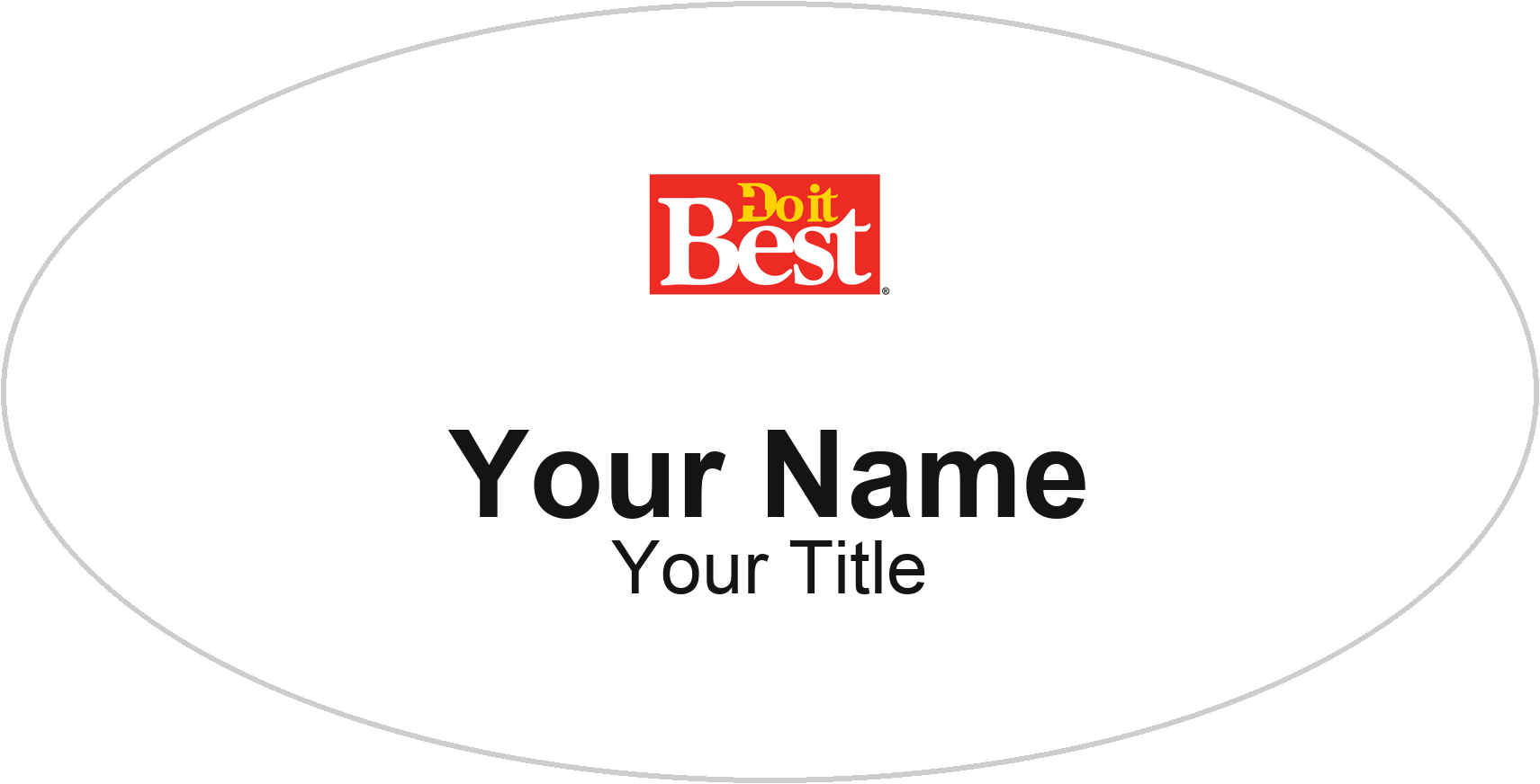Do It Best hardware store name badge White, No Border