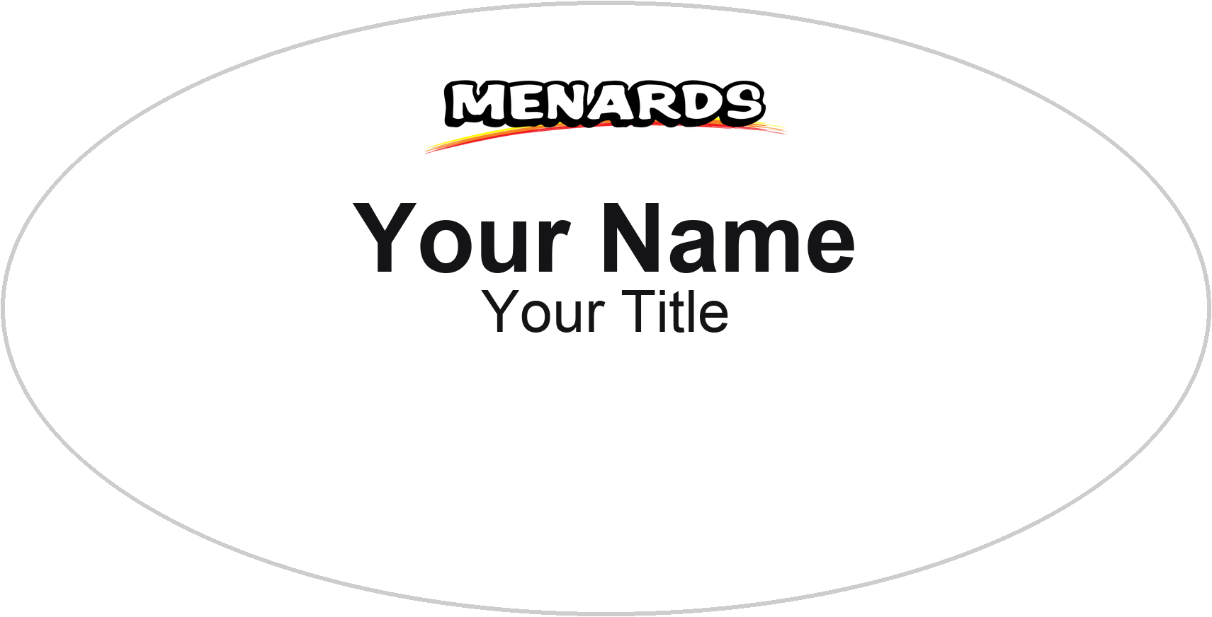Menards hardware store name badge White, No Border