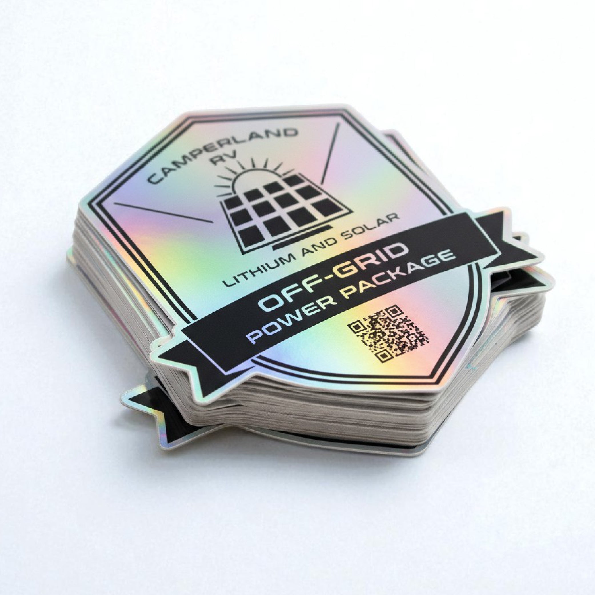 Eye-catching holographic stickers with rainbow effect