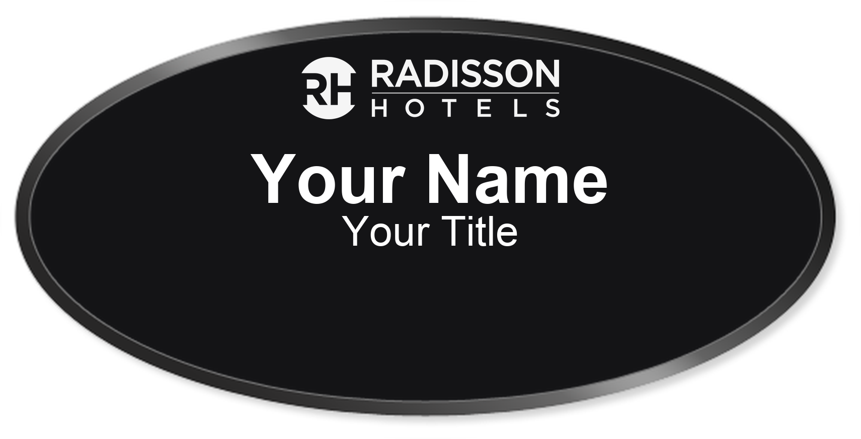 Radisson hotel name badge Black, Black Border