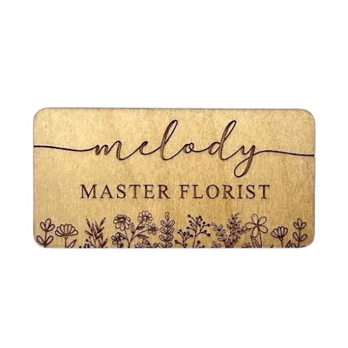 Real Wood Name Tags