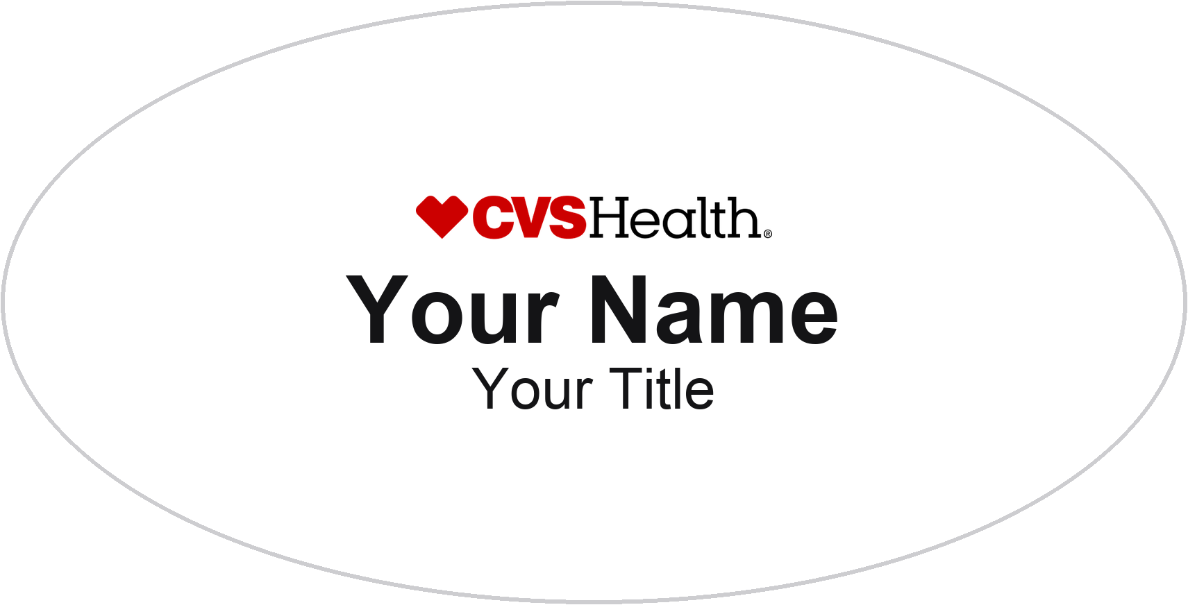 CVS HealthHUB pharmacy name badge White, No Border