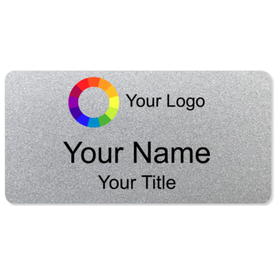 1.5x3 Standard Silver Name Badges with Magnet