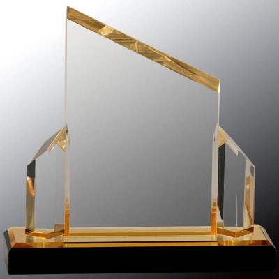 Gold Beveled Post Impress Acrylic Award 7x8 - IMP141G