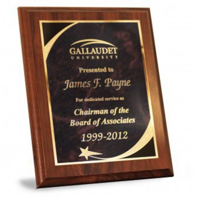  Black Star Plaque - Laser Engraved- 6x8- NUS254
