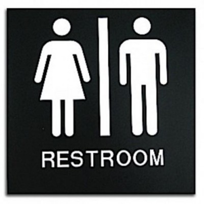 8x8 ADA Unisex Restroom Sign with Braille 