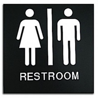  8x8 ADA Unisex Restroom Sign with Braille 