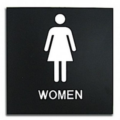  8x8 ADA Women Restroom Sign with Braille