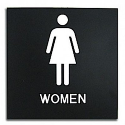 8x8 ADA Women Restroom Sign with Braille