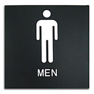  8x8 ADA Men Restroom Sign with Braille